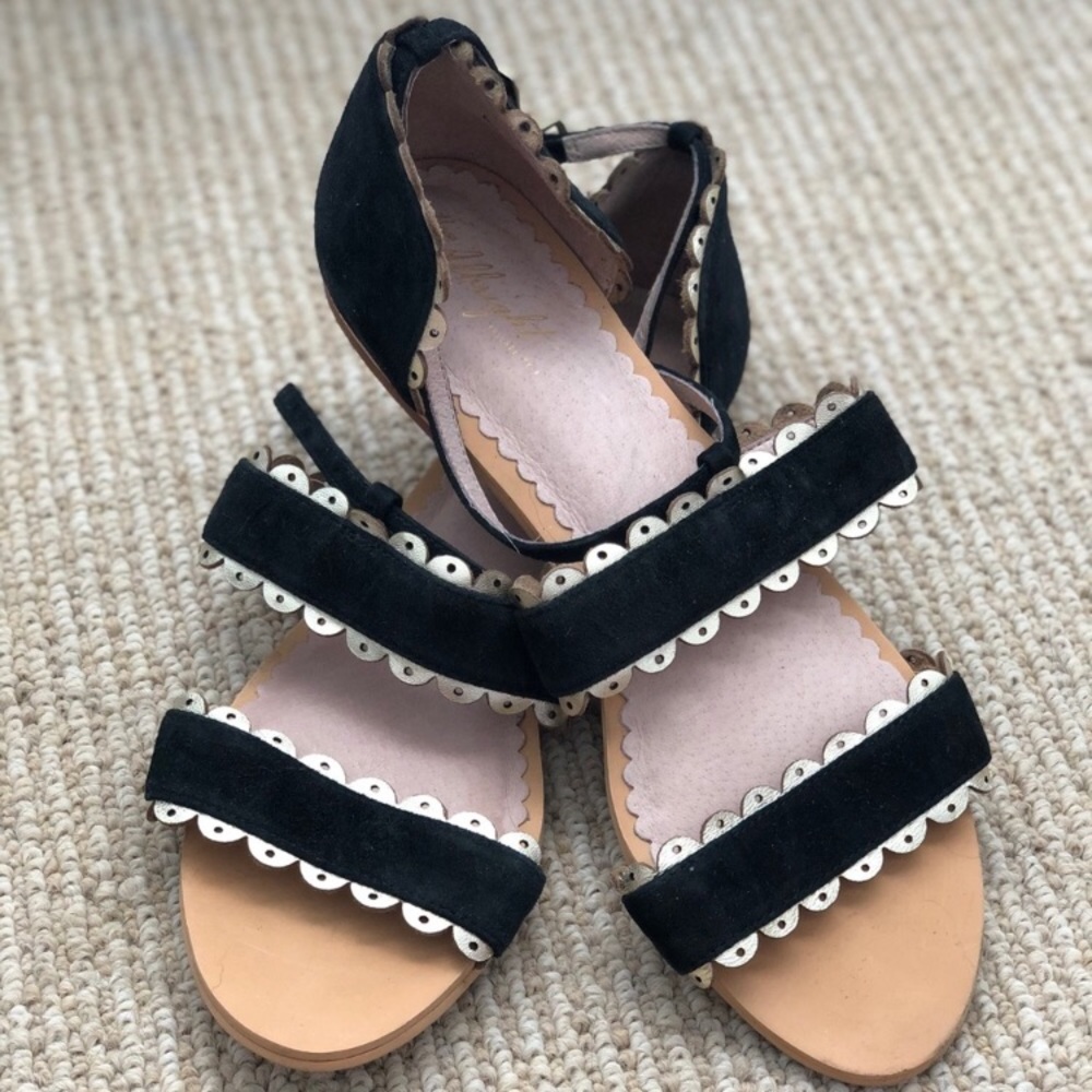 Miss Albright scallop edge sandals Anthropologie